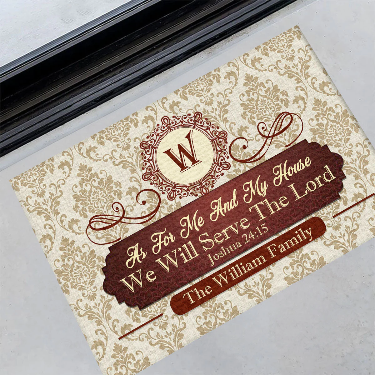 As For Me And My House We Will Serve The Lord - Personalized Doormat TD118 - Image 4
