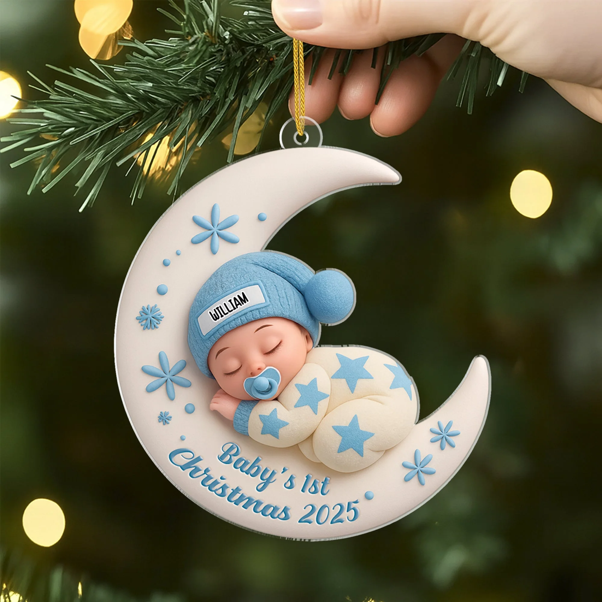 Baby's First Christmas - Personalized Acrylic Ornament - Christmas Gift For Family, Kids NL122 - Image 2