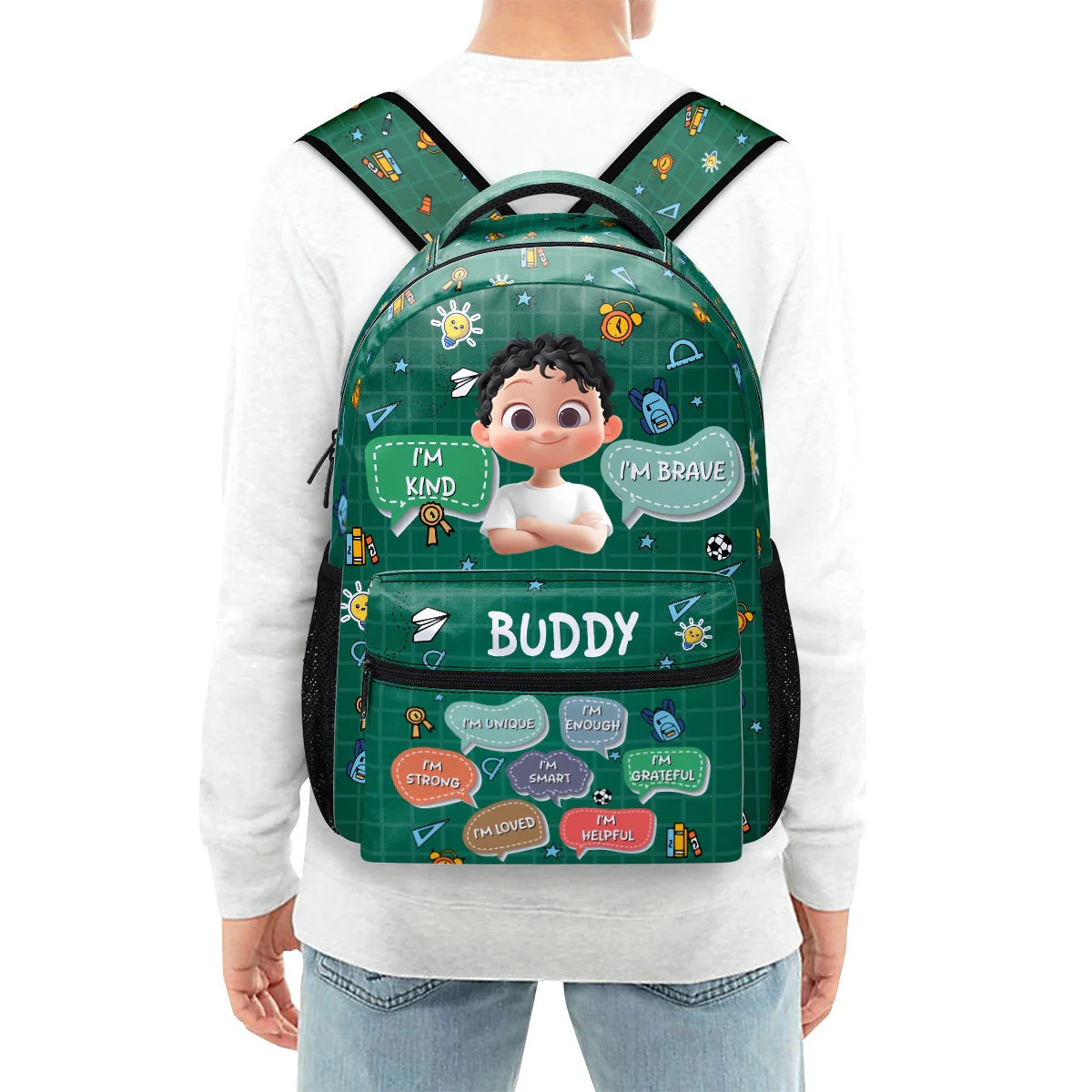 Back To School Affirmation - Personalized Backpack - Gift For Kids | GR29 TD118 - Image 2