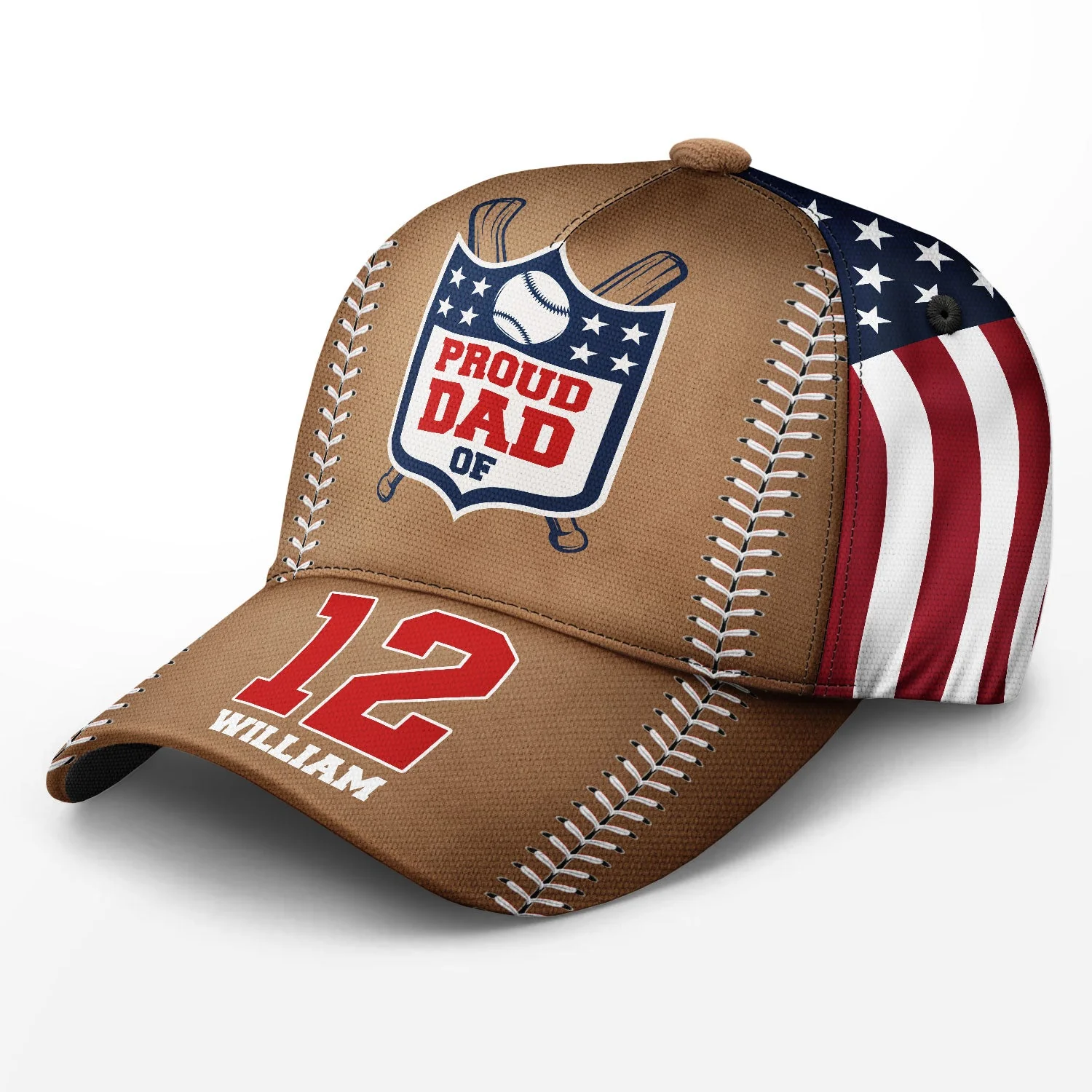 Baseball Proud Dad  - Personalized Classic Cap - Gift For Dad, Grandpa, Father's Day, Baseball Lovers | NA94 - Image 2