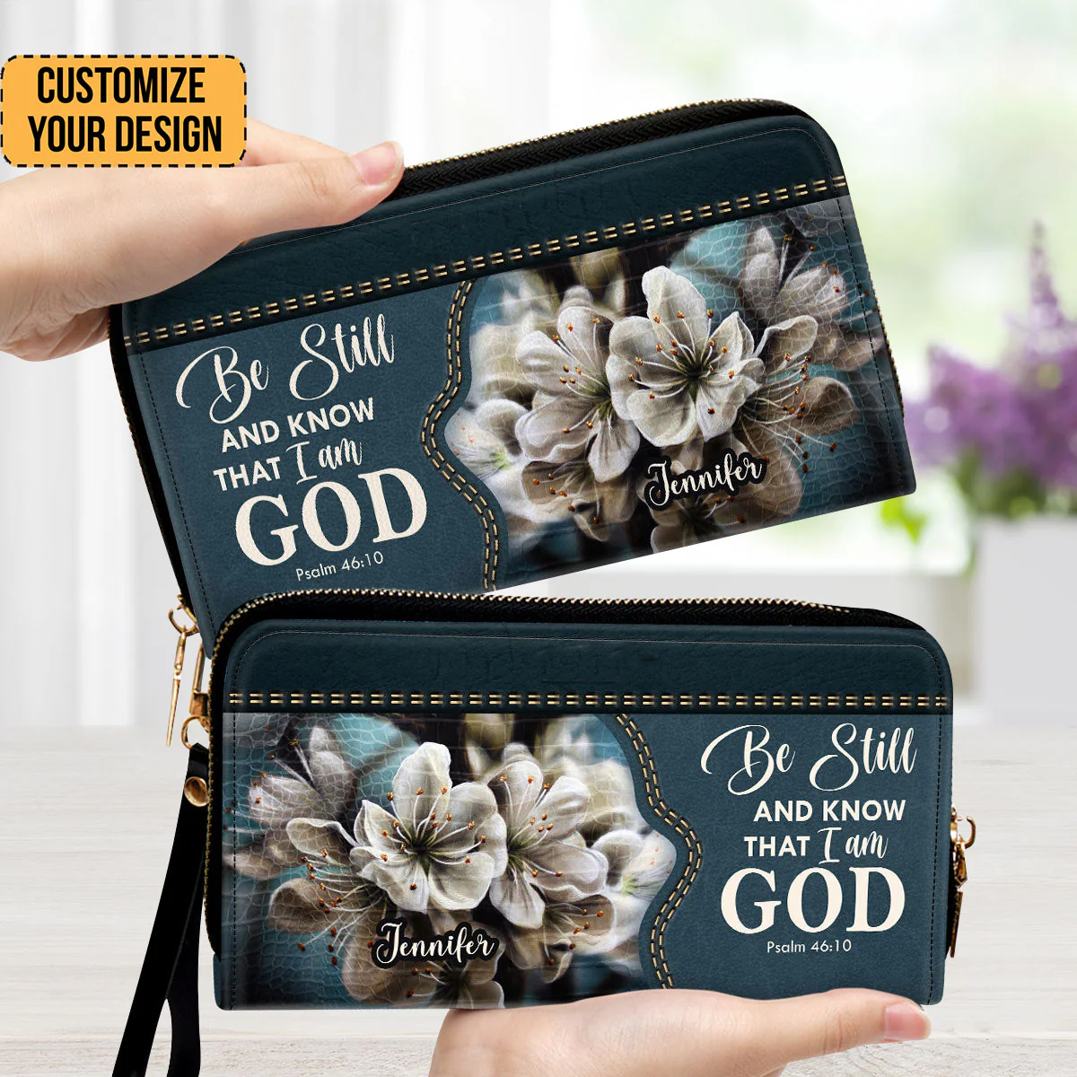 Be Still And Know That I Am God - Personalized Leather Long Wallets - AT4081344