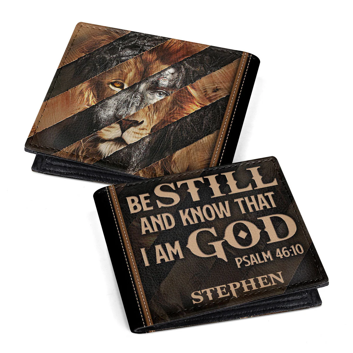 Be Still And Know That I Am God - Personalized Folded Wallet For Men