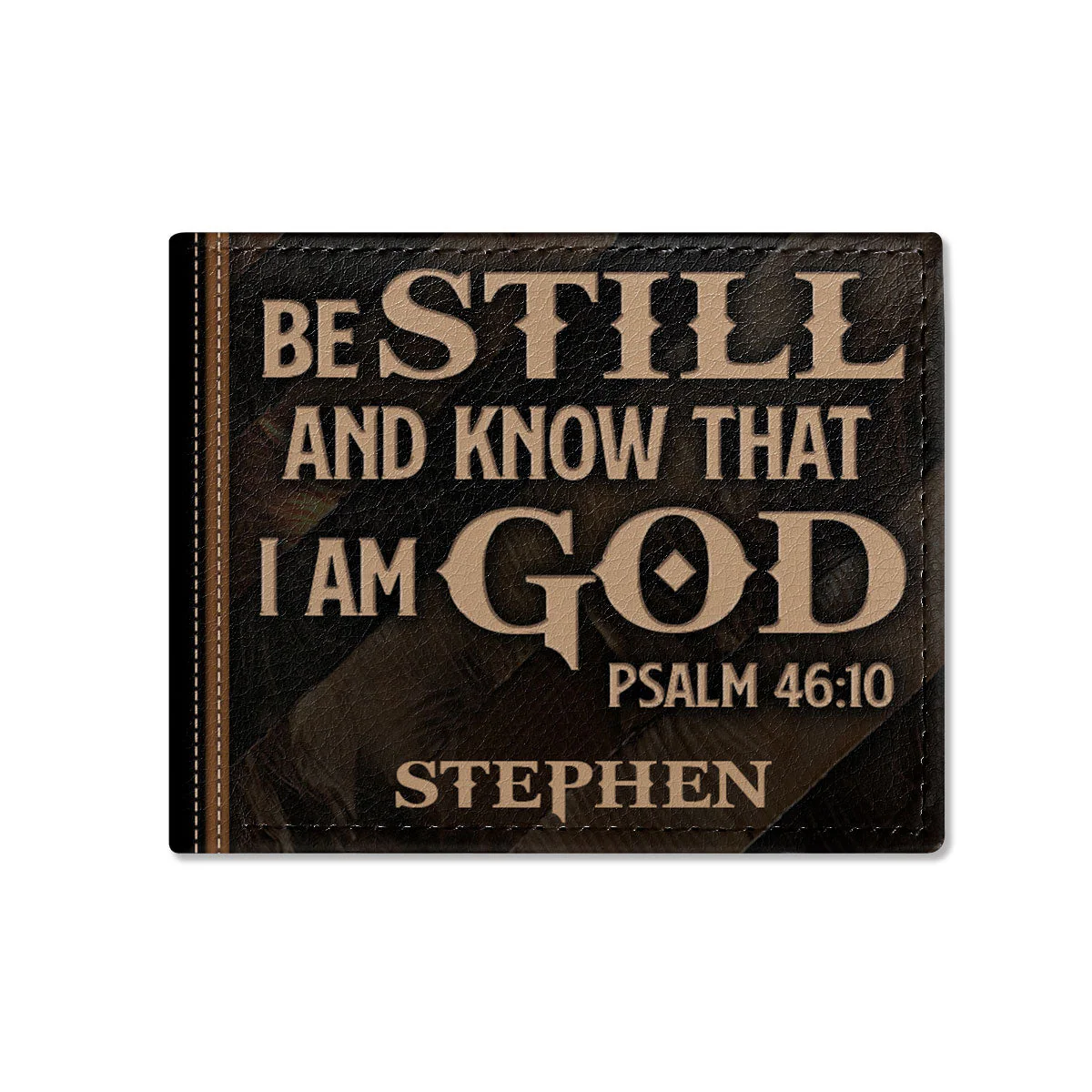 Be Still And Know That I Am God - Personalized Folded Wallet For Men - Image 2