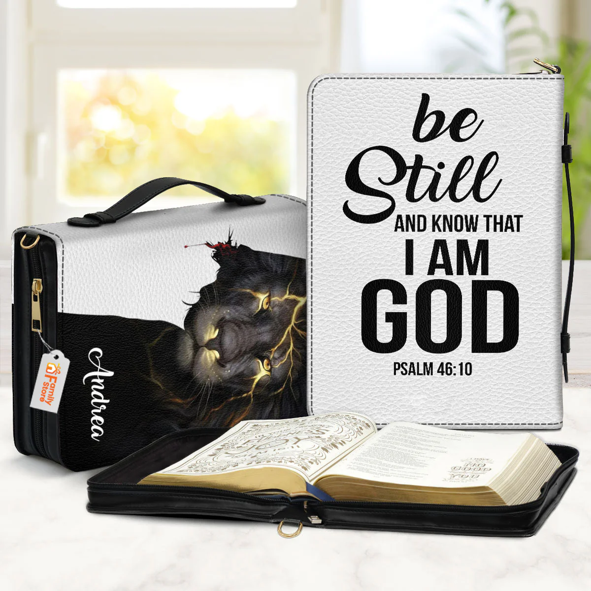 Be Still And Know That I Am God - Personalized Lion Bible Covers - AT4080707 - Image 2