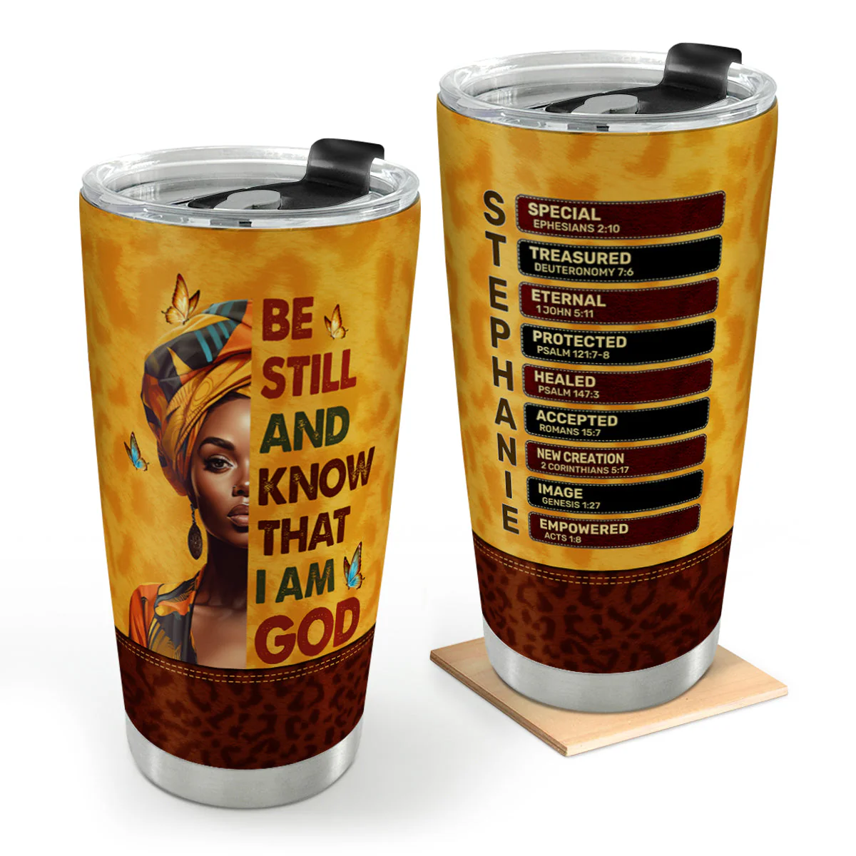 Be Still And Know That I Am God - Personalized Stainless Steel Tumbler - Christian Gift HD95