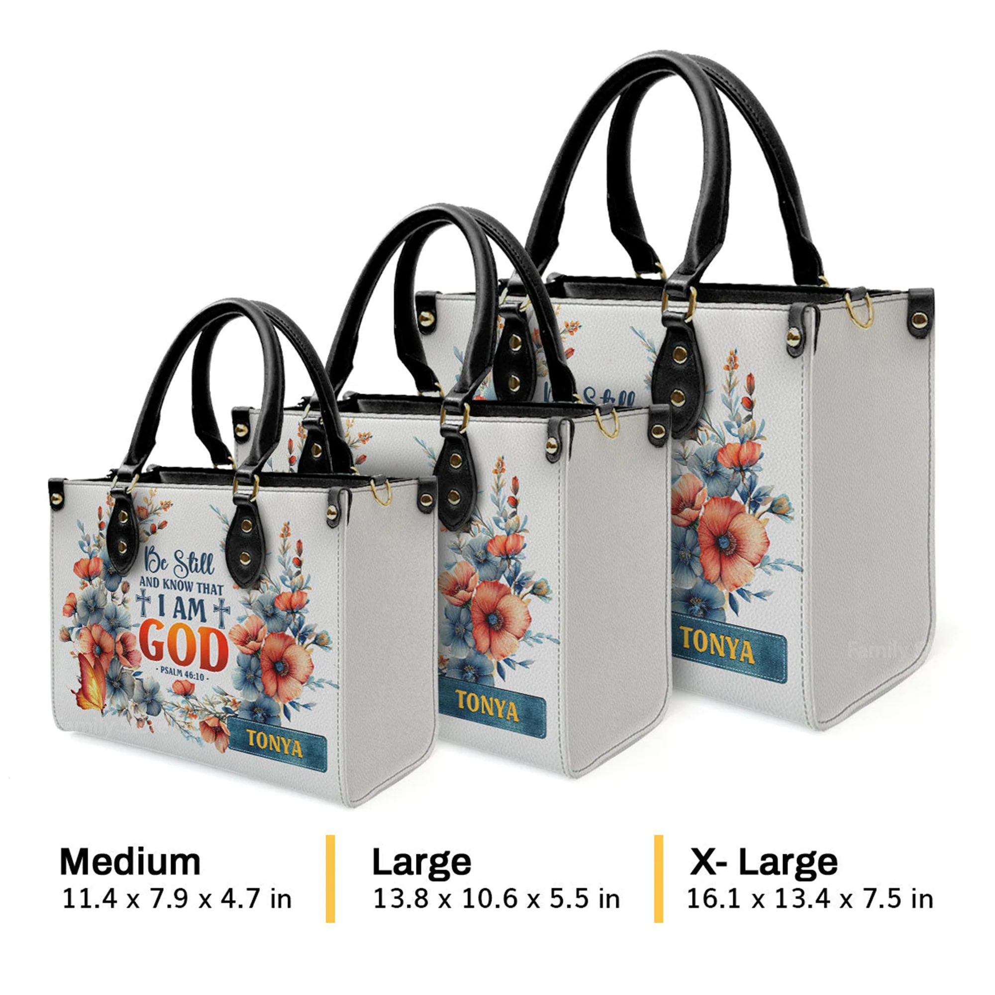 Be Still And Know That I Am God - Unique Personalized Leather Handbag - AT4080953 - Image 4