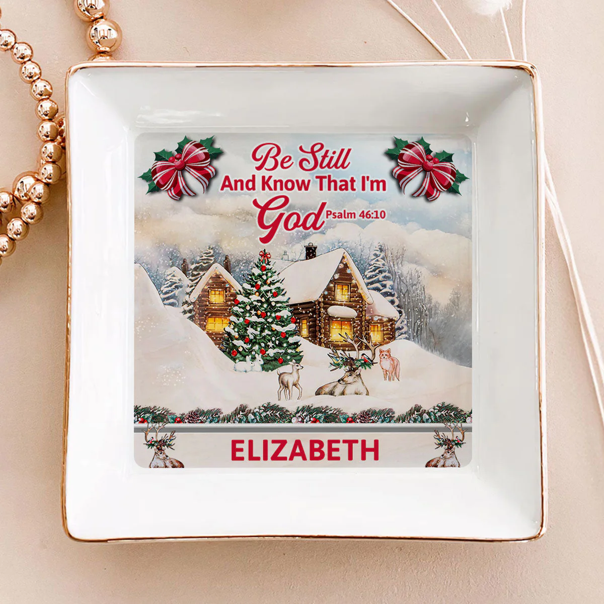 Be Still And Know That I'm God - Personalized Jewelry Dish - Gift For Bestie, Sister, Friend, Wife, For Me Gift - NA94