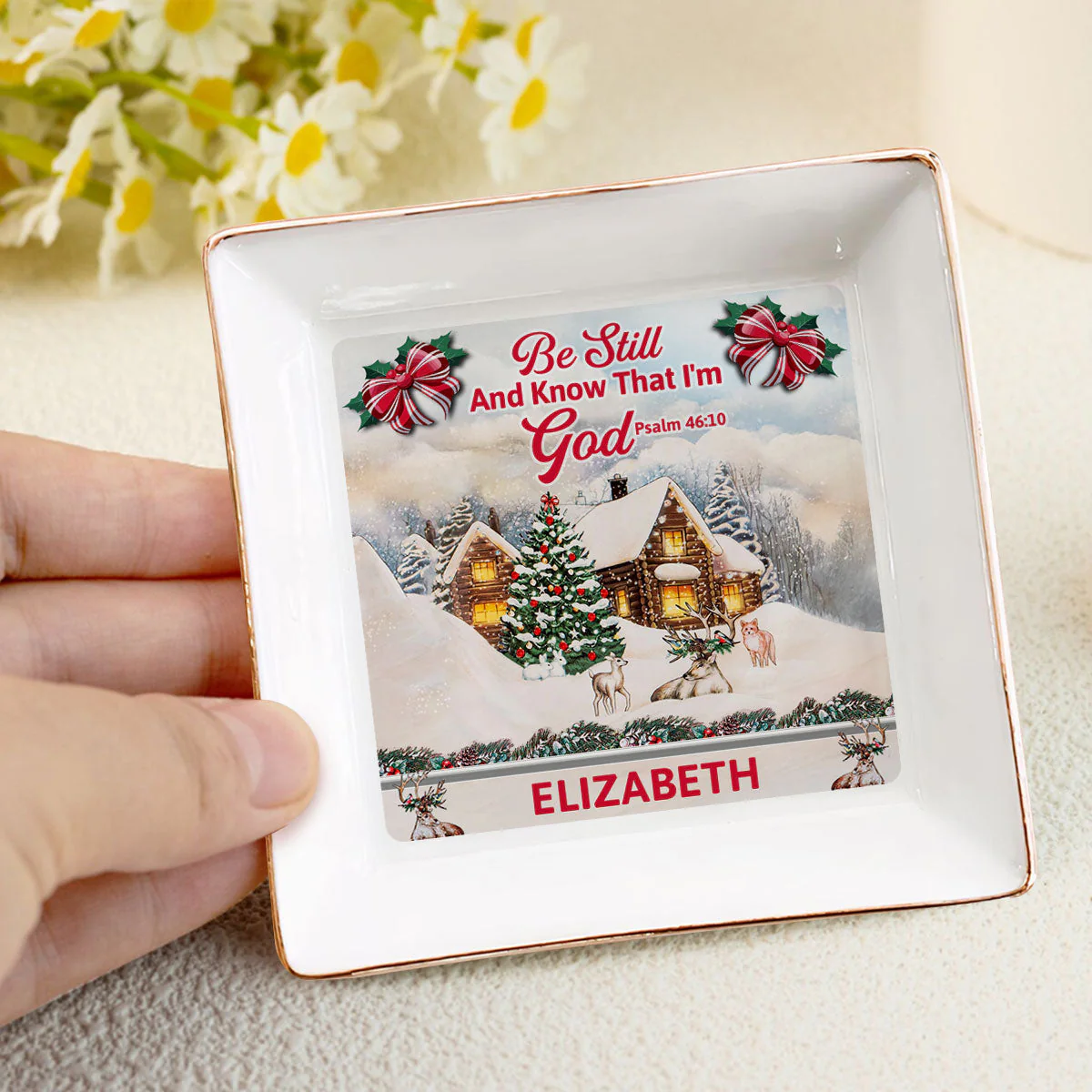Be Still And Know That I'm God - Personalized Jewelry Dish - Gift For Bestie, Sister, Friend, Wife, For Me Gift - NA94 - Image 4