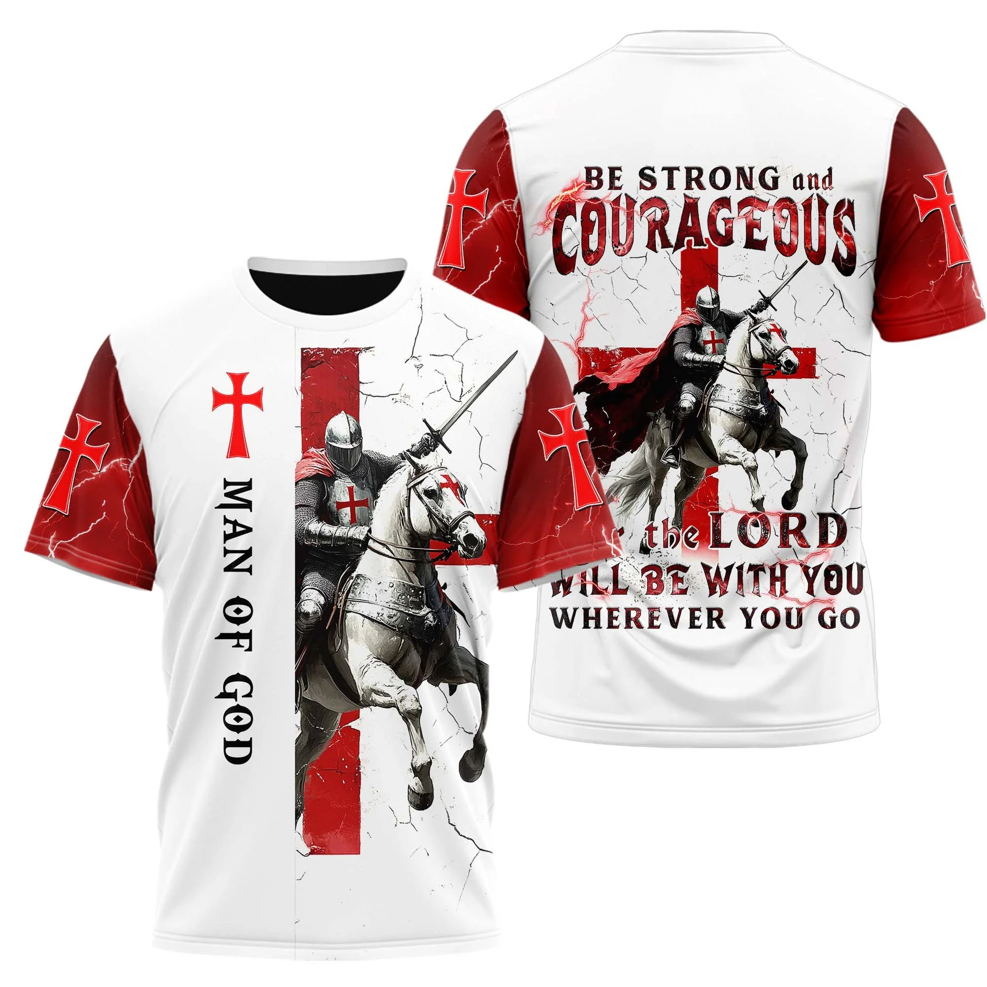 Be Strong And Courageous 3D TShirt - Image 3