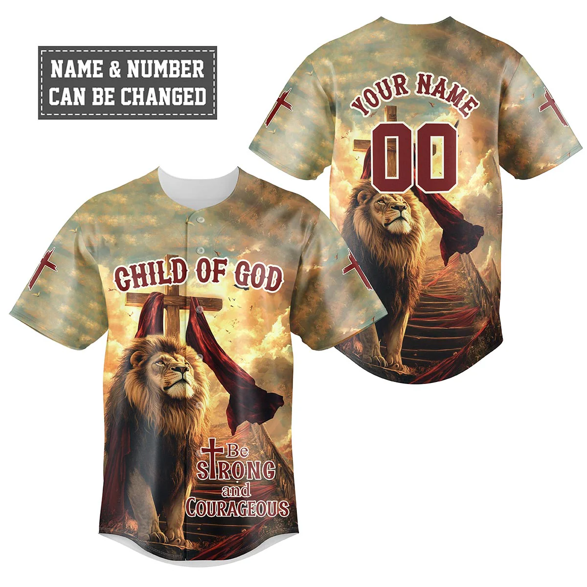 Be Strong and Courageous Baseball Jersey Bundle - Image 2
