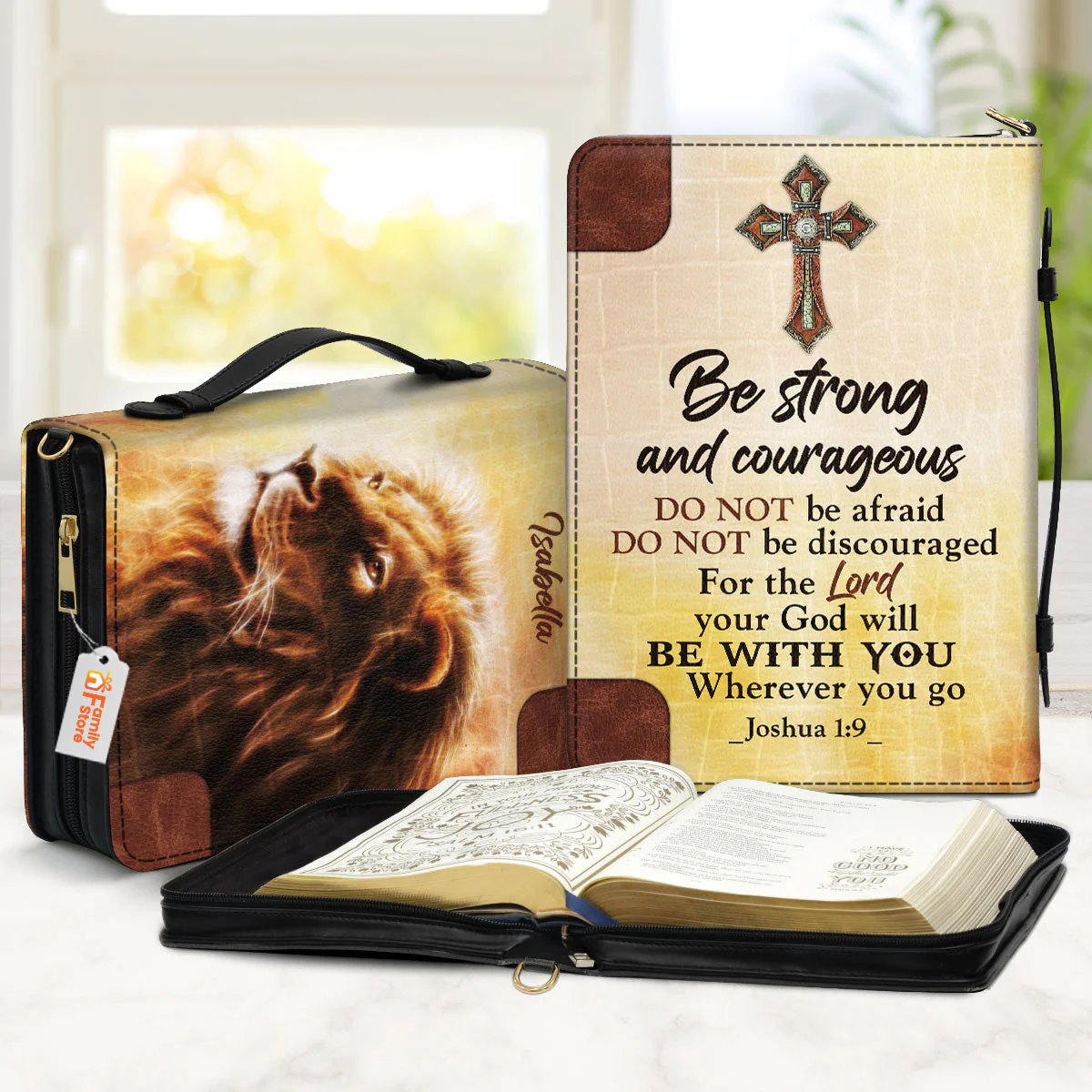 Be Strong And Courageous - Thoughtful Gift For Christians - Personalized Bible Covers - AT4080708 - Image 2