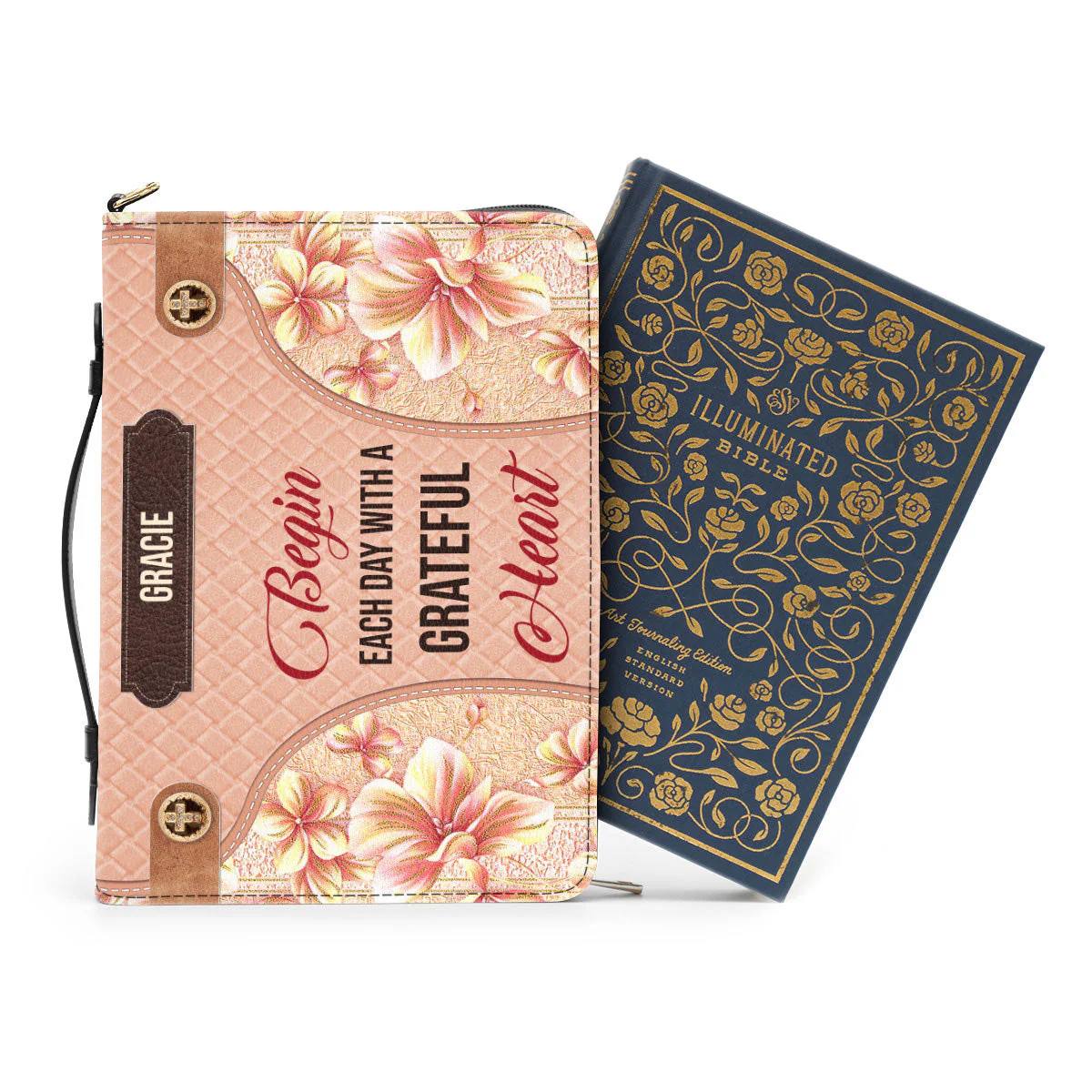 Begin Each Day With A Grateful Heart - Beautiful Personalized Bible Covers - AT4081330 - Image 3