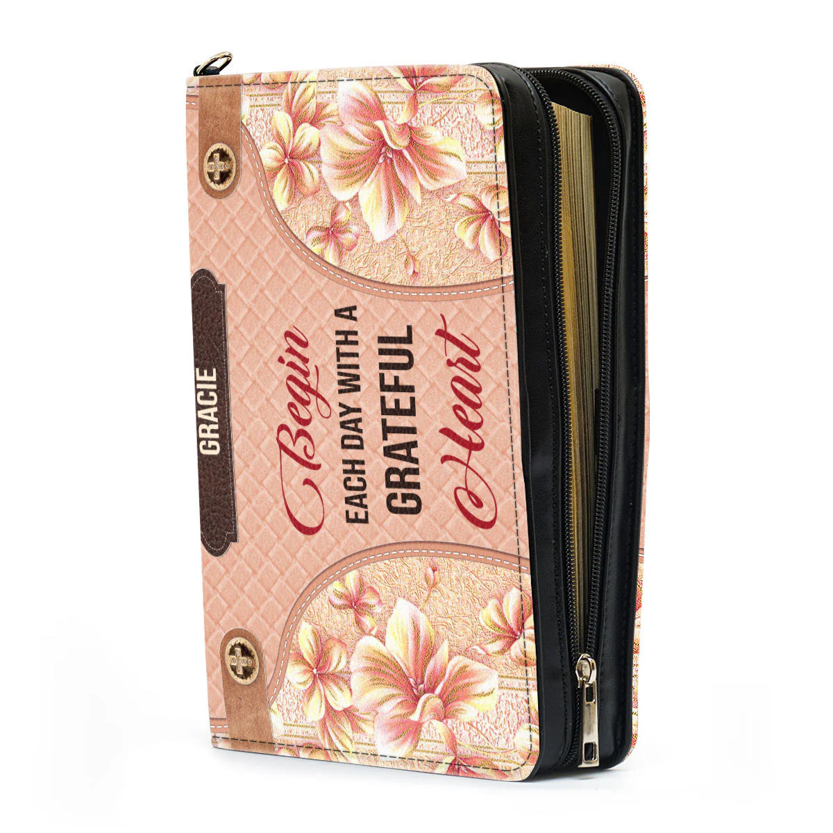 Begin Each Day With A Grateful Heart - Beautiful Personalized Bible Covers - AT4081330 - Image 4