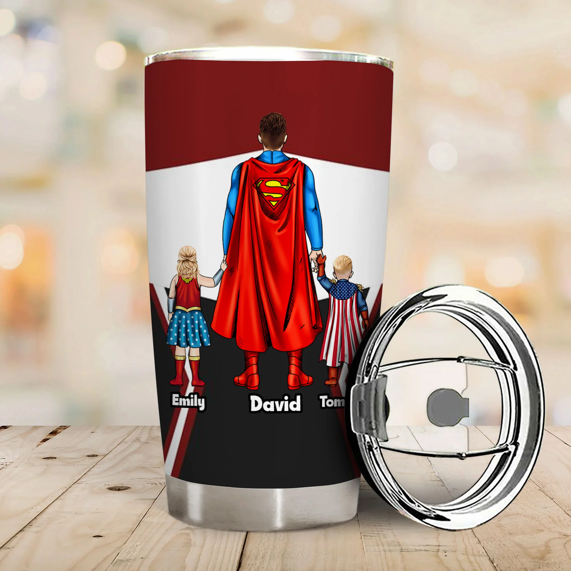 Super Hero Being Dad Is An Hornor Being A Super Dad Is Priceless - Gift For Dad - Personalized Tumbler - CL22 NA94 - Image 3