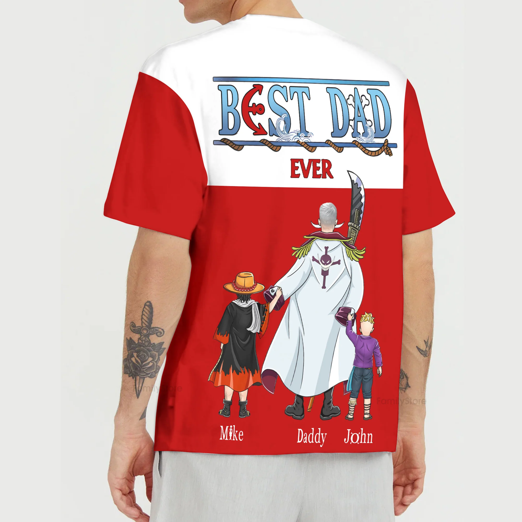 Best Captain Dad Ever - Personalized 3D Tshirt - Gift for Dad, Grandpa, Husband | CL11 NH96 - Image 5