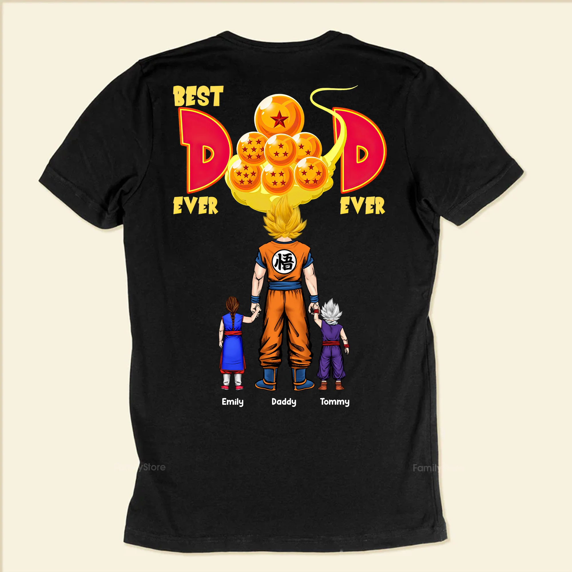 Best Dad Ever Dragon Ball - Personalized Shirt - Gift for Dad, Grandpa, Husband | CL03 NH96 - Image 3