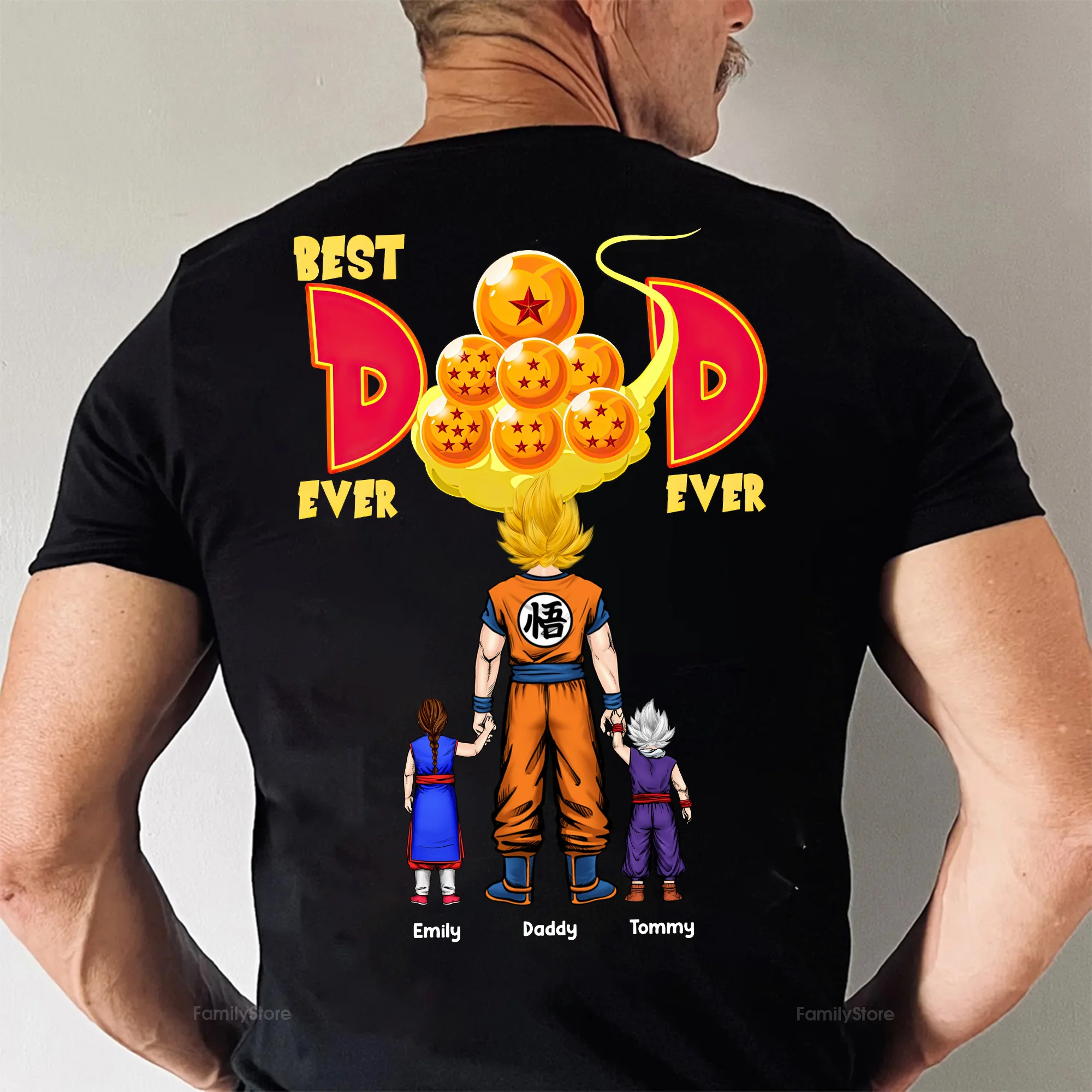 Best Dad Ever Dragon Ball - Personalized Shirt - Gift for Dad, Grandpa, Husband | CL03 NH96 - Image 5