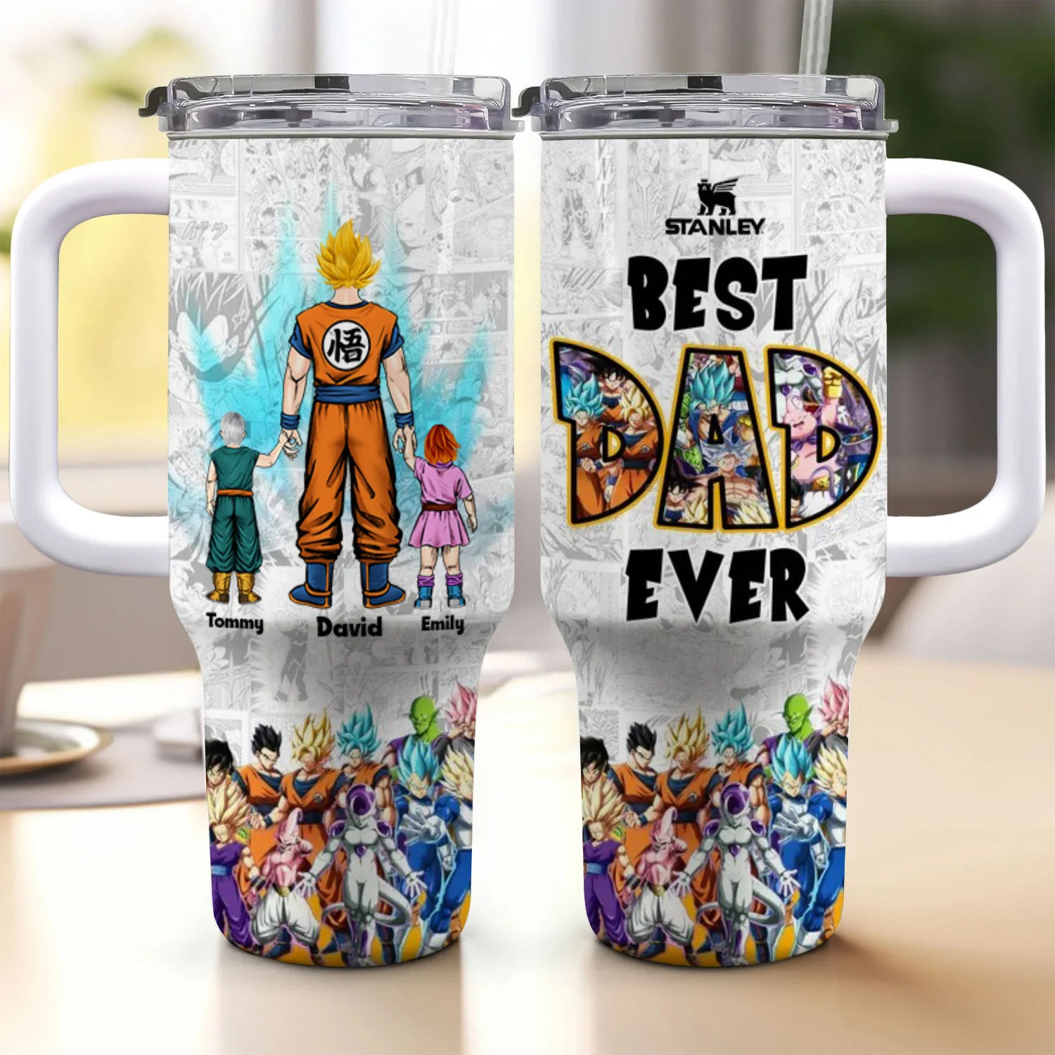 Dragon Ball Best Dad Ever In The Universe - Gift For Father's Day, Dad, Husband - Personalized 40oz Tumbler Cup With Straw