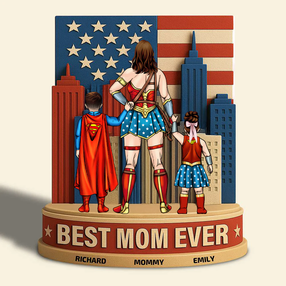 Best Dad Ever - Personalized Acrylic Plaque - Gift For Dad, Grandpa, Fathers Day, MRVL Fan | CL02.V2 HH01 - Image 3