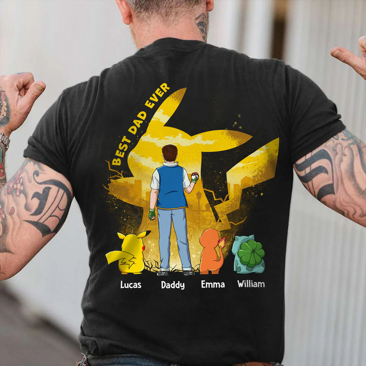 Best Dad Ever - Personalized T-Shirt - Gift For Dad, Father's Day | CL59.V1 HH01 - Image 2