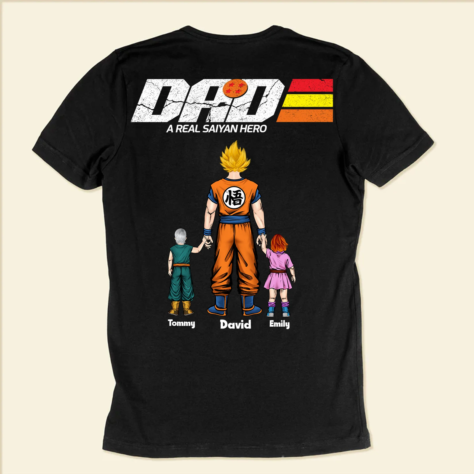 Best Dad Is Right Here Dragon Ball Goku San - Gift For Father's Day - Personalized Shirt 2 Side - Image 5