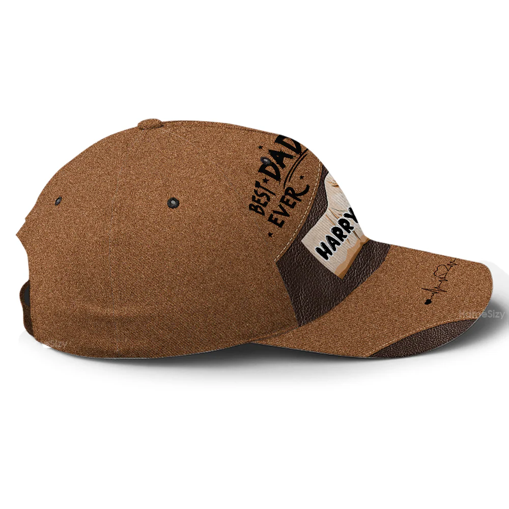 Best Dad Papa Ever Fist Bump - Personalized Classic Cap - Gift For Dad, Father's Day | GR6 NA94 - Image 5