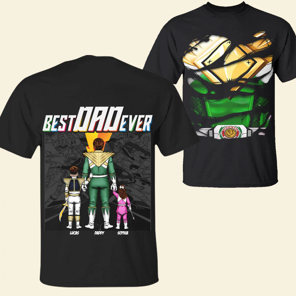 Best Mighty Dad - Personalized Shirt - Gifts For Dad | CL21 - Image 3
