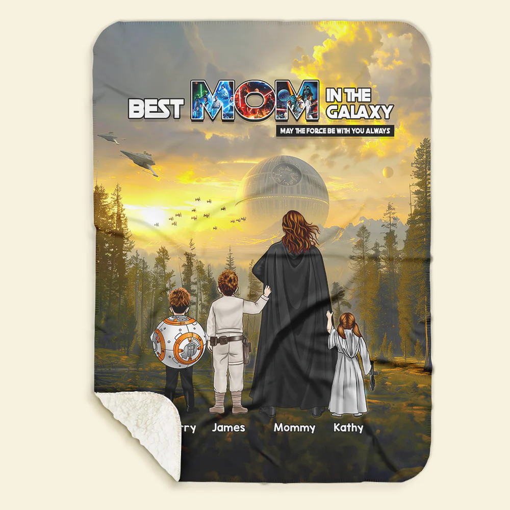 Best Mom In The Galaxy - Personalized Blanket - Gift For Mom, Grandma | CL08.Ver 3 HN02 - Image 3