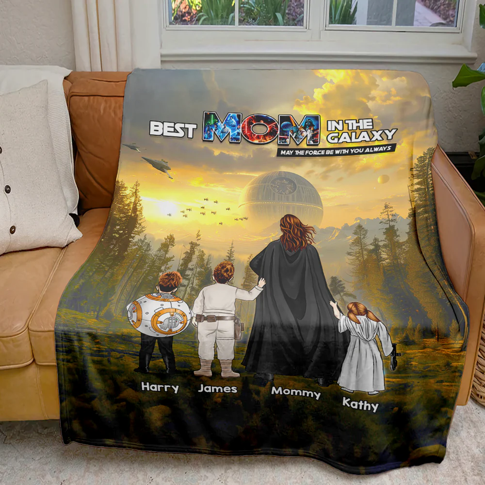 Best Mom In The Galaxy - Personalized Blanket - Gift For Mom, Grandma | CL08.Ver 3 HN02 - Image 5