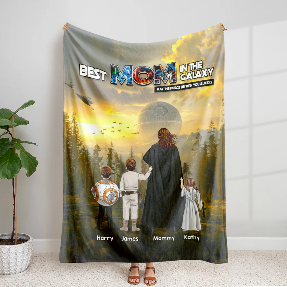 Best Mom In The Galaxy - Personalized Blanket - Gift For Mom, Grandma | CL08.Ver 3 HN02 - Image 6