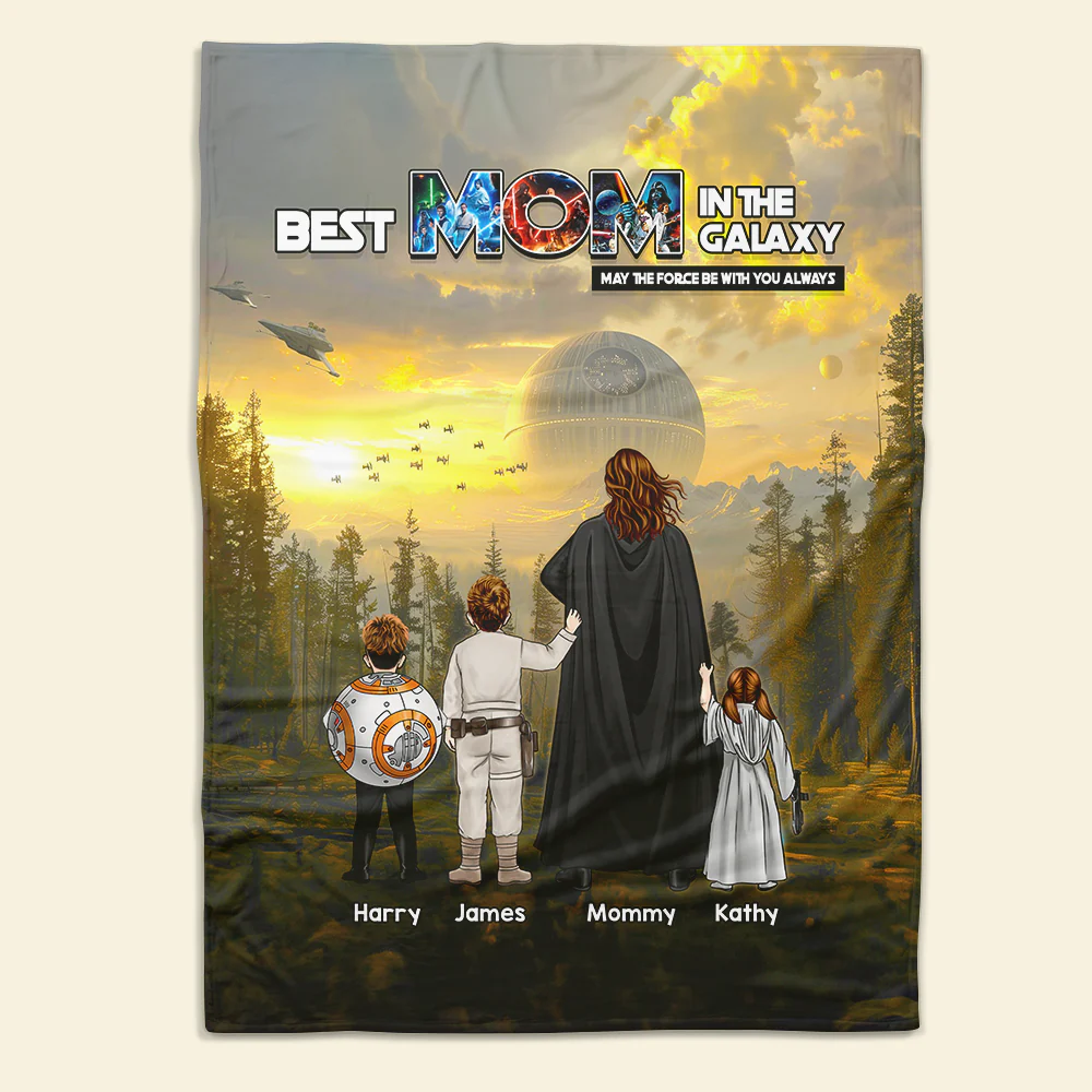 Best Mom In The Galaxy - Personalized Blanket - Gift For Mom, Grandma | CL08.Ver 3 HN02 - Image 7