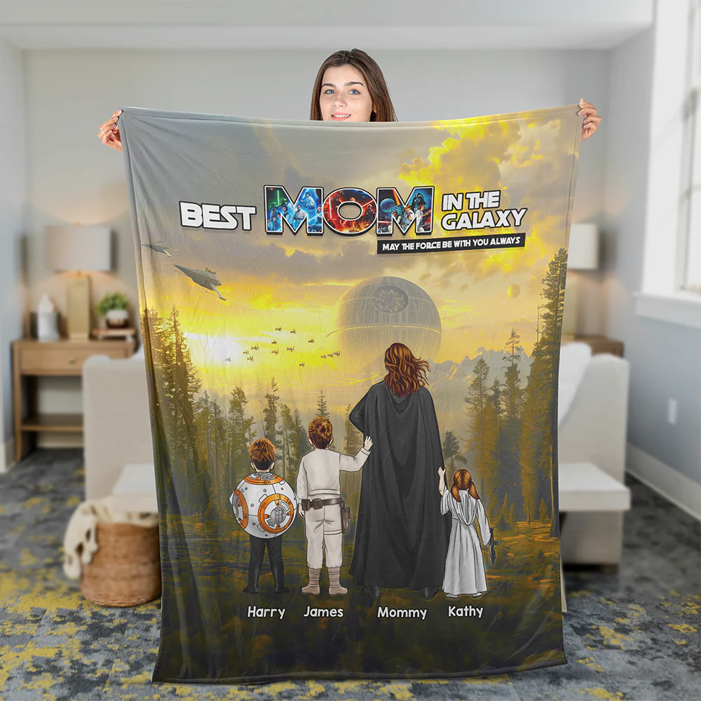Best Mom In The Galaxy - Personalized Blanket - Gift For Mom, Grandma | CL08.Ver 3 HN02 - Image 8
