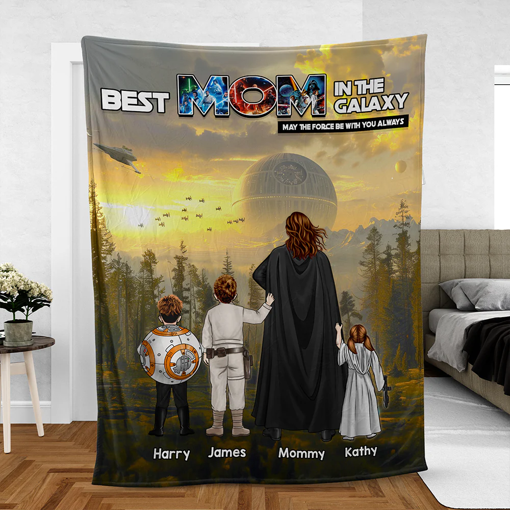 Best Mom In The Galaxy - Personalized Blanket - Gift For Mom, Grandma | CL08.Ver 3 HN02 - Image 9