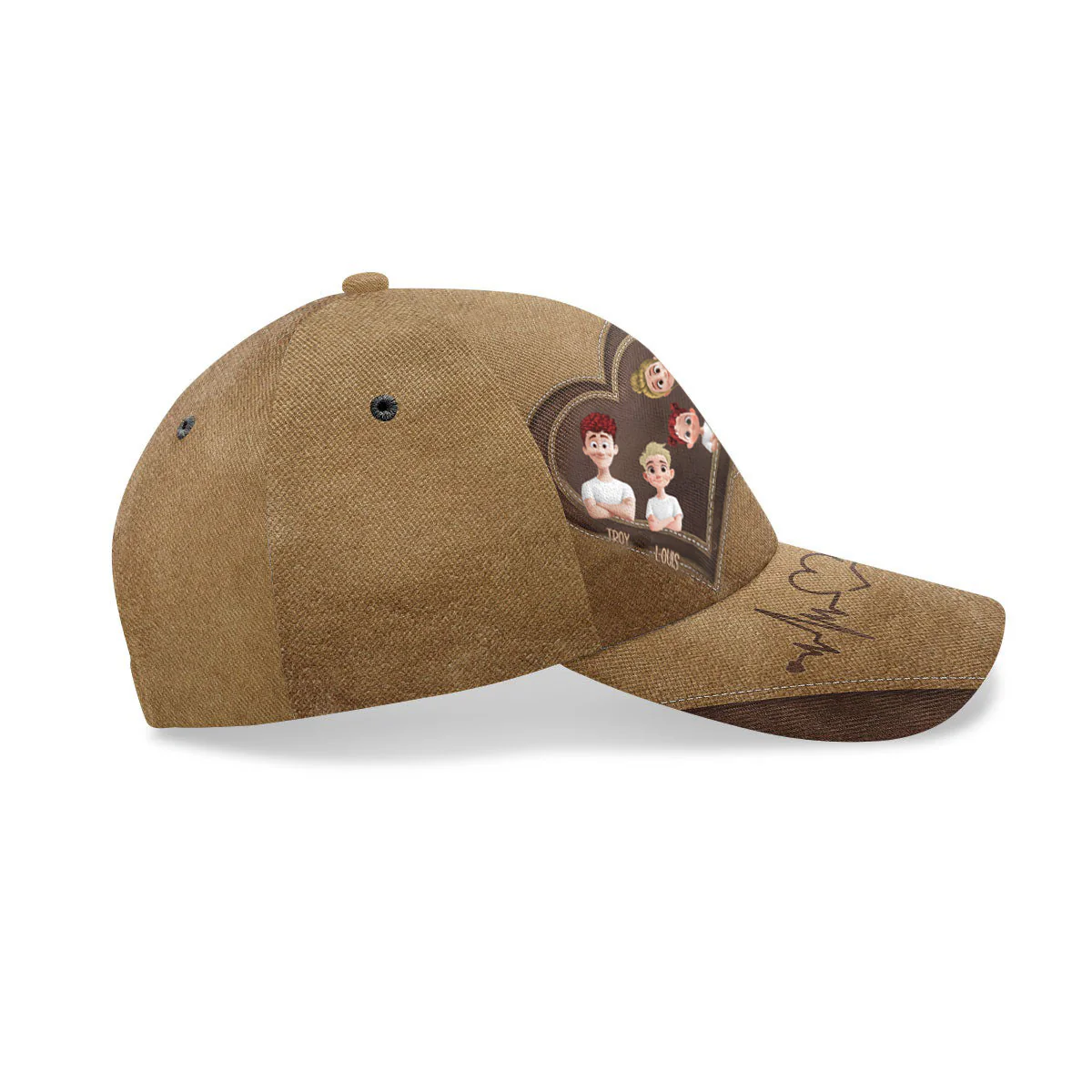 Best Papa Ever Heart - Personalized Classic Cap - Gift For Dad, Husband, Grandpa | GR29 HN02 - Image 5