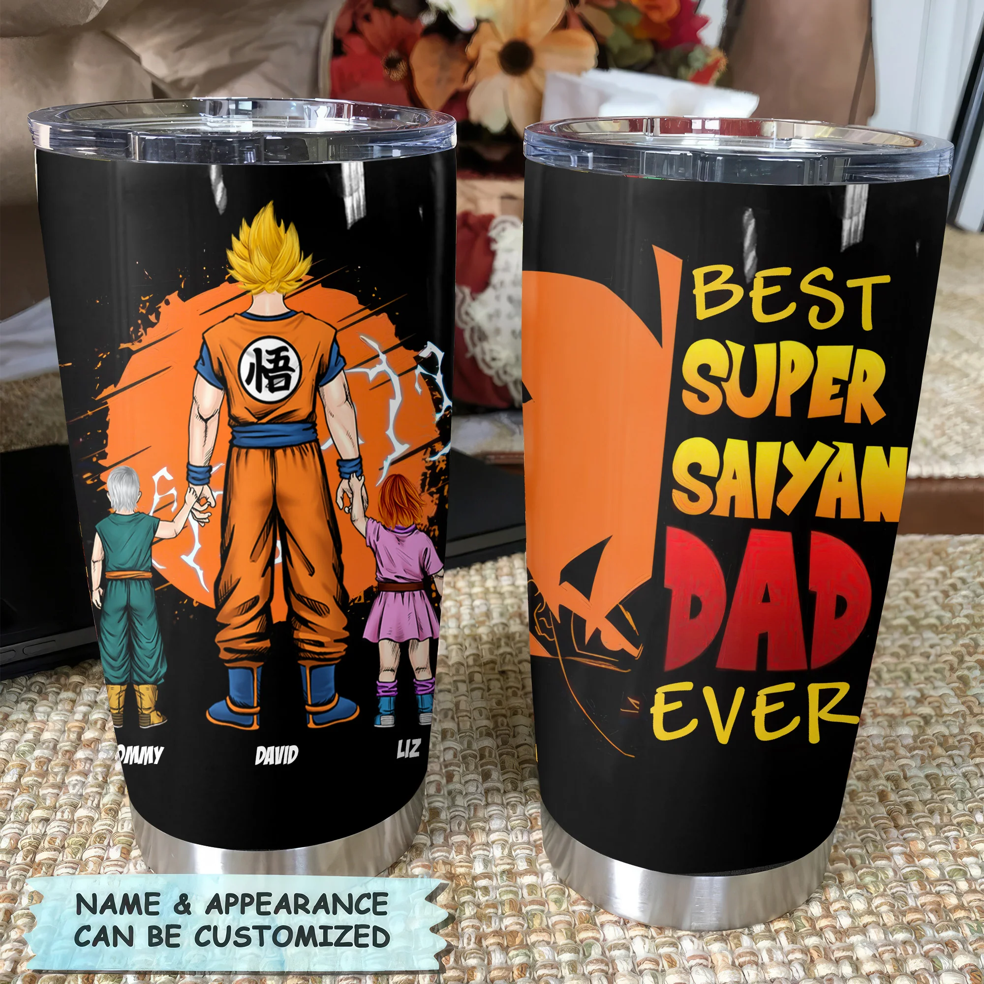 Best Super Dad Ever - Personalized Tumbler - Gift for Dad, Grandpa, Husband | CL03 NH96 CU5041620 - Image 2