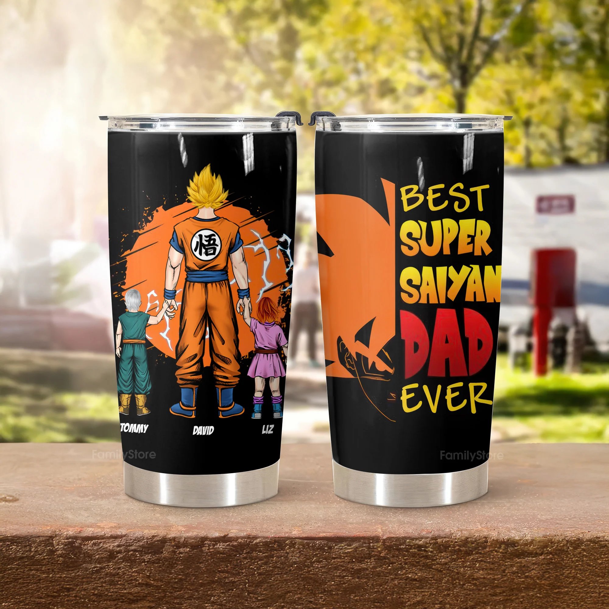 Best Super Dad Ever - Personalized Tumbler - Gift for Dad, Grandpa, Husband | CL03 NH96 CU5041620 - Image 4