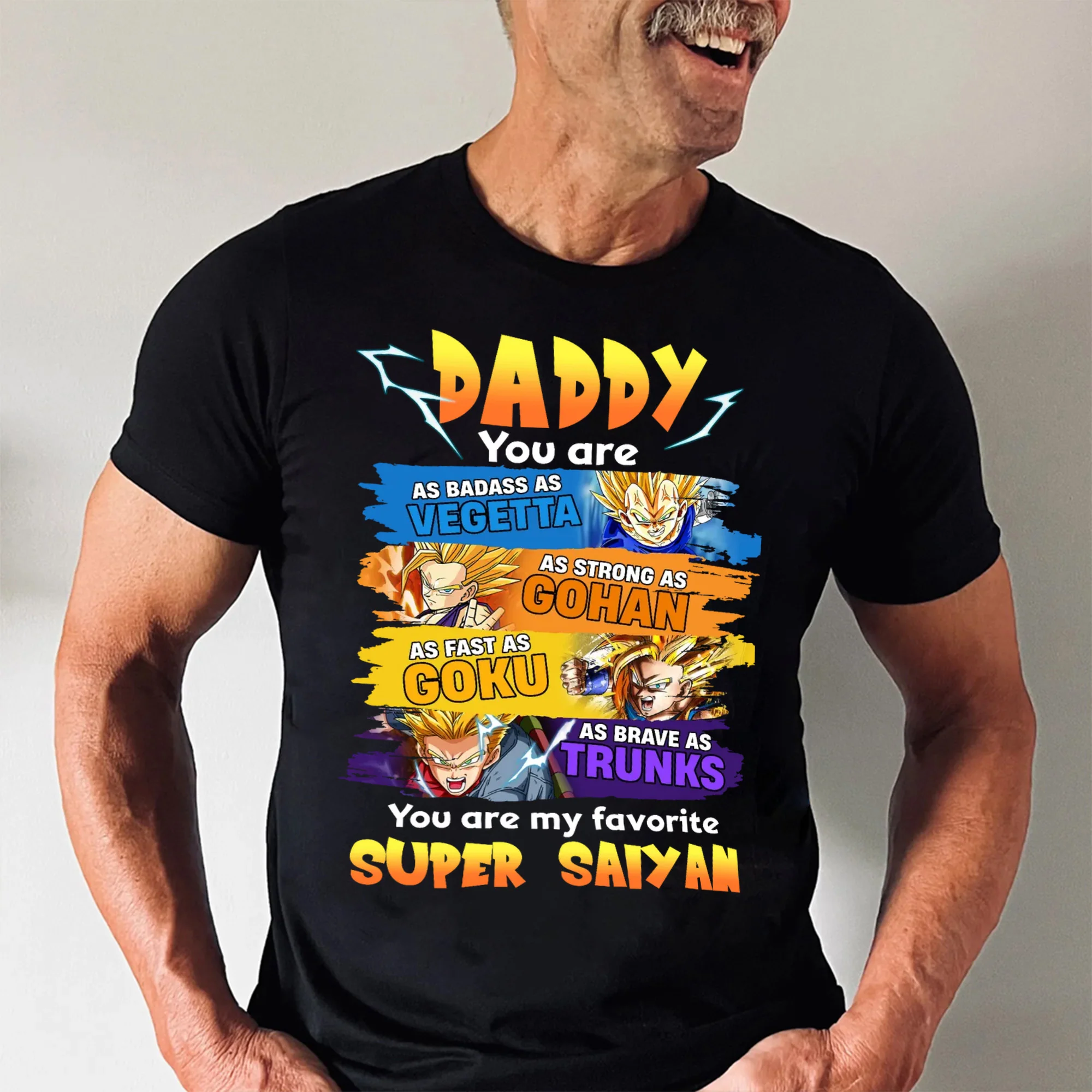 Best Super Saiyan Dad Ever Dragon Ball - Gift For Dad, Father's Day - Personalized Shirt 2 Side CL03 - Image 2