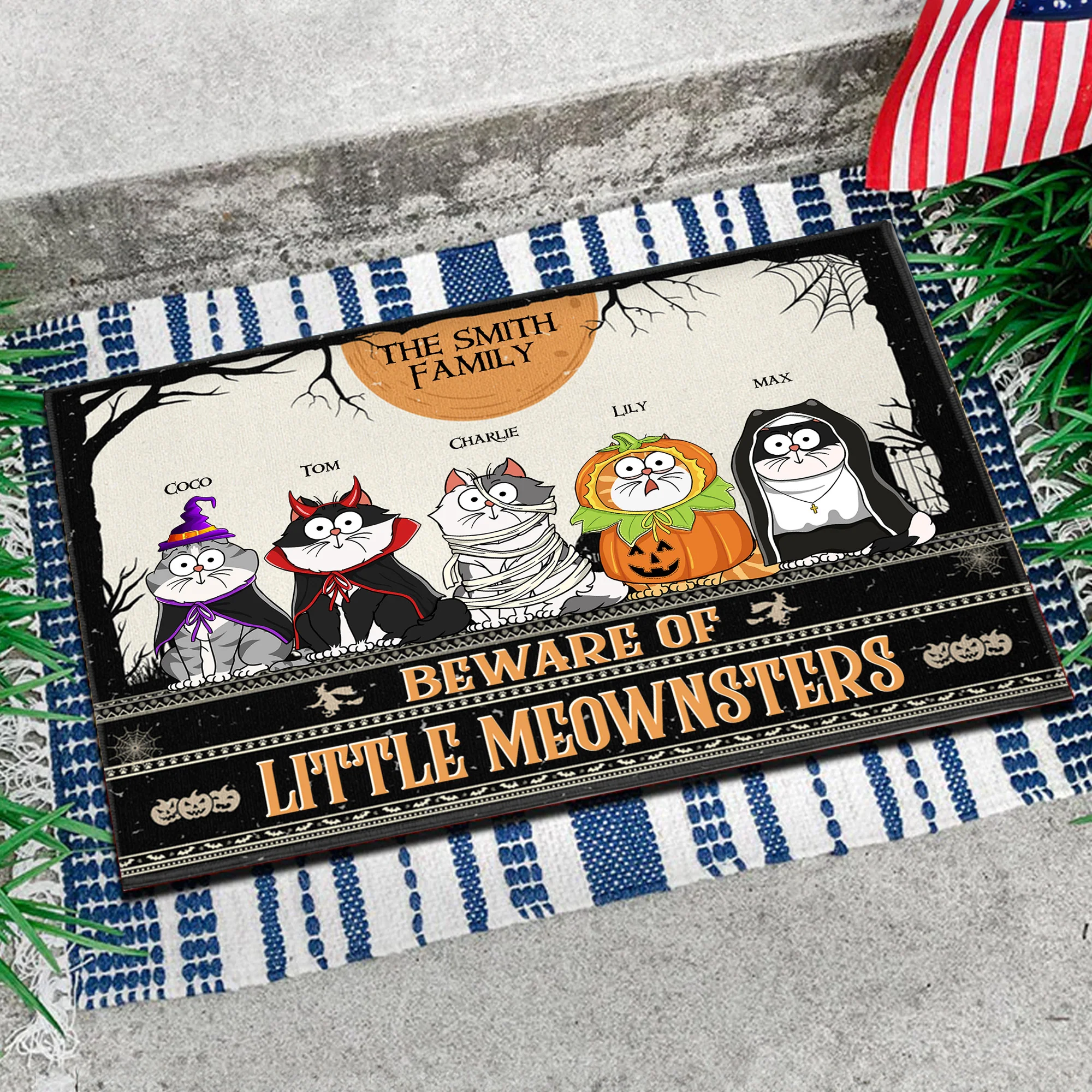 Beware Of Little Meownsters - Gift For Pet Lovers - Personalized Door Mat - CLP01 NH96 - Image 3