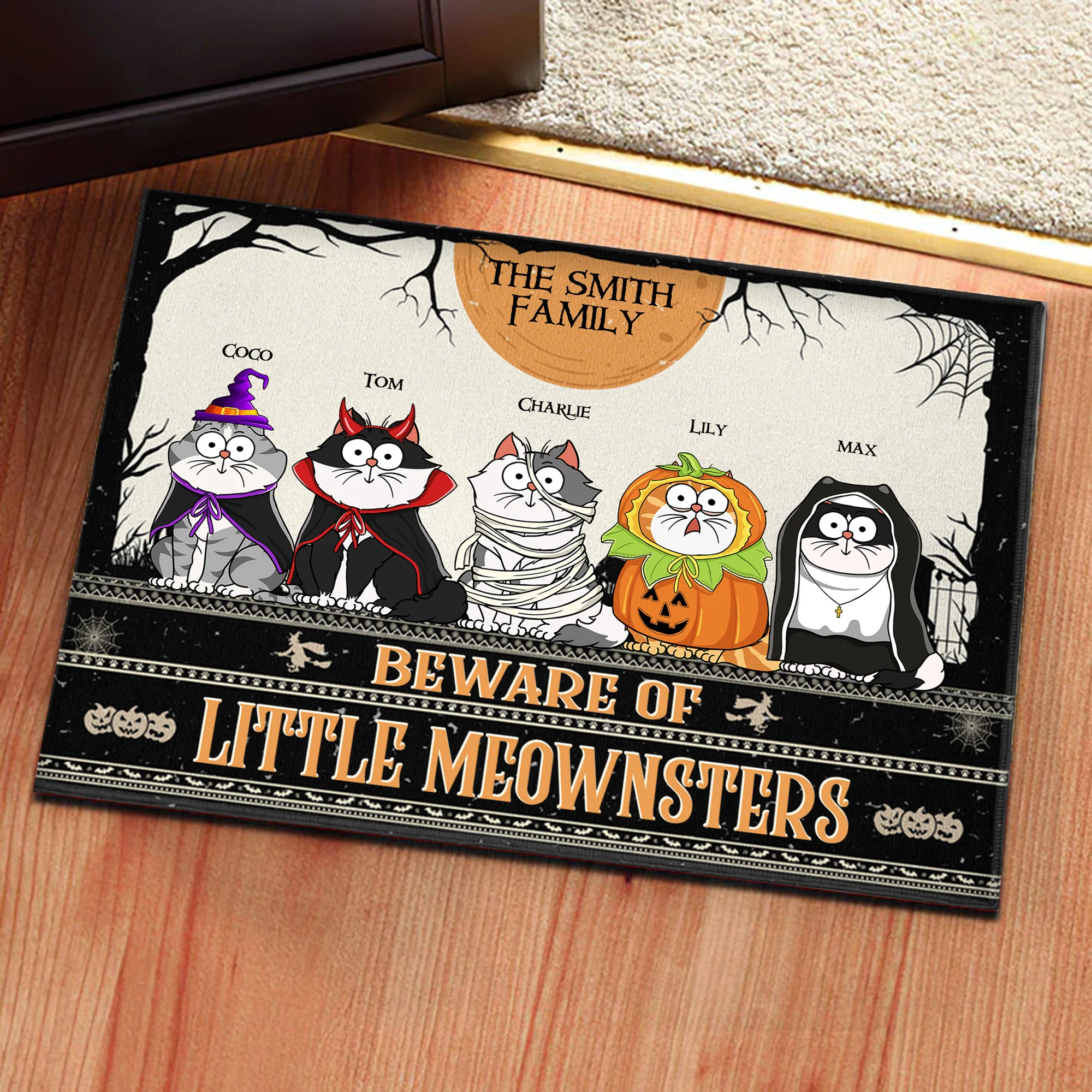 Beware Of Little Meownsters - Gift For Pet Lovers - Personalized Door Mat - CLP01 NH96 - Image 4
