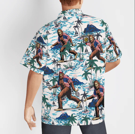 Bigfoot Tropical Aloha Hawaiian Shirts - Image 4