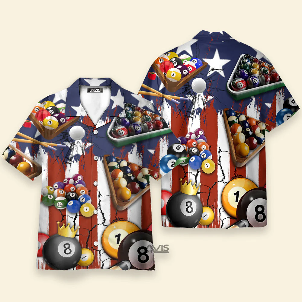 Billiard Independence Day - Hawaiian Shirt - Image 3