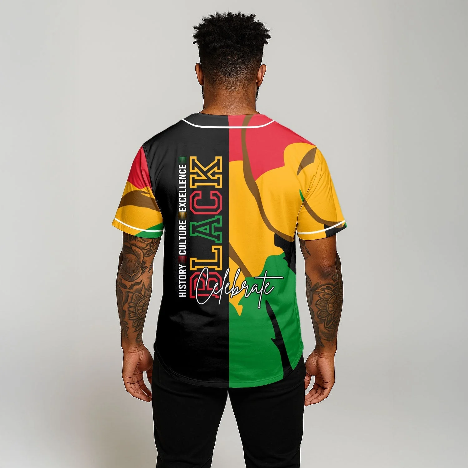 Black Culture - African American Baseball Jersey - Gift for Black Dad, Grandpa, Husband - Image 7