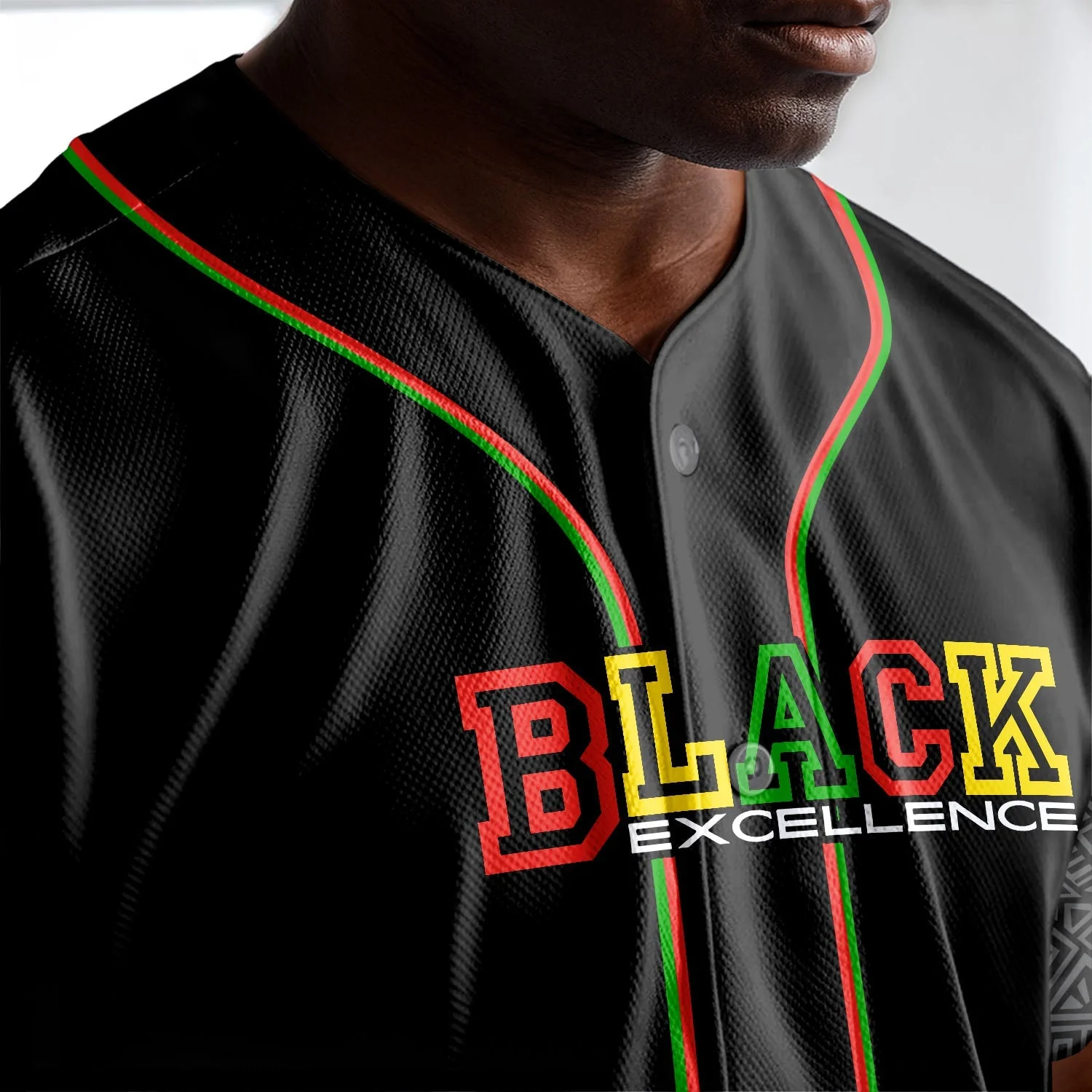 Black Excellence Today “Blackity Black” - African American Baseball Jersey - Gift for Black Dad, Grandpa, Husband - Image 5