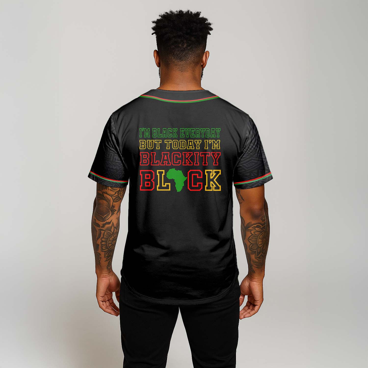 Black Excellence Today “Blackity Black” - African American Baseball Jersey - Gift for Black Dad, Grandpa, Husband - Image 7
