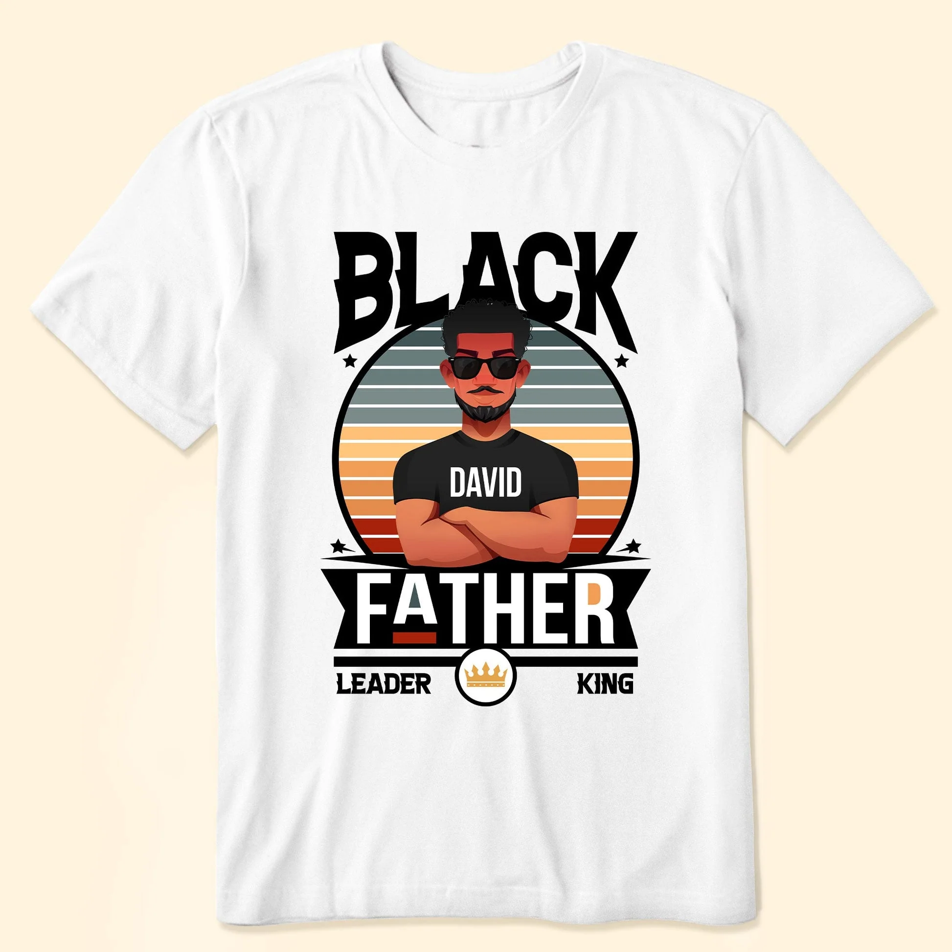 Black Father Black King - Personalized Shirt - Gift For Dad, Fathers Day, Black African - CL50 NA94 - Image 2