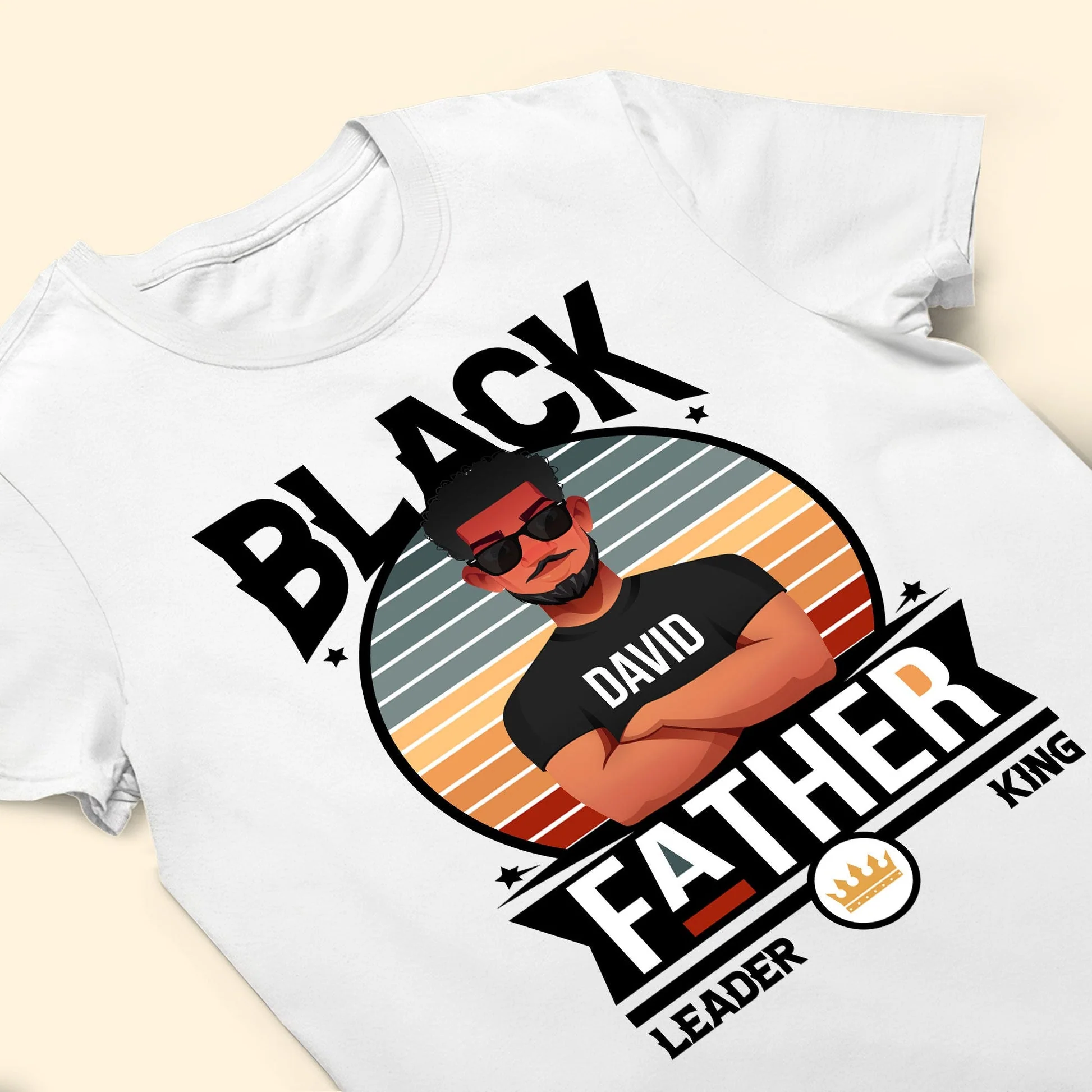 Black Father Black King - Personalized Shirt - Gift For Dad, Fathers Day, Black African - CL50 NA94 - Image 3