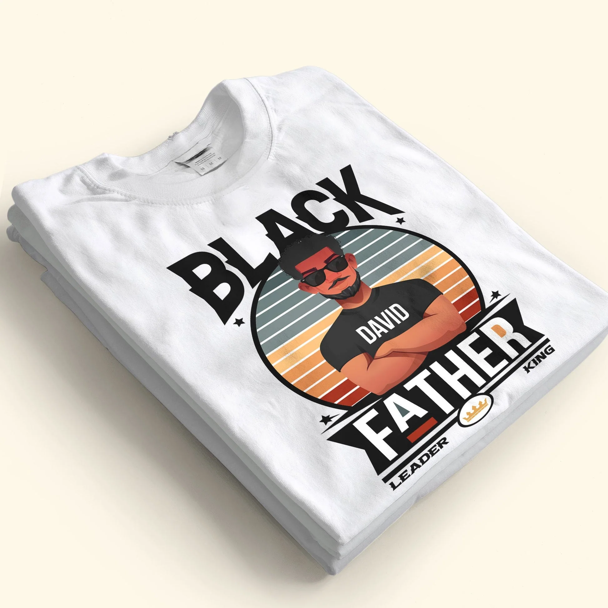 Black Father Black King - Personalized Shirt - Gift For Dad, Fathers Day, Black African - CL50 NA94 - Image 4