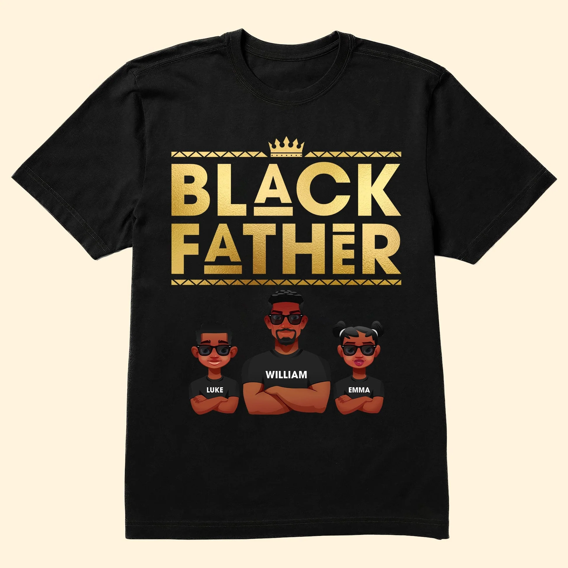 Black Father King Dope Dad - Personalized Shirt - Gift For Dad, Fathers Day, African American - CL50 NA94 - Image 2