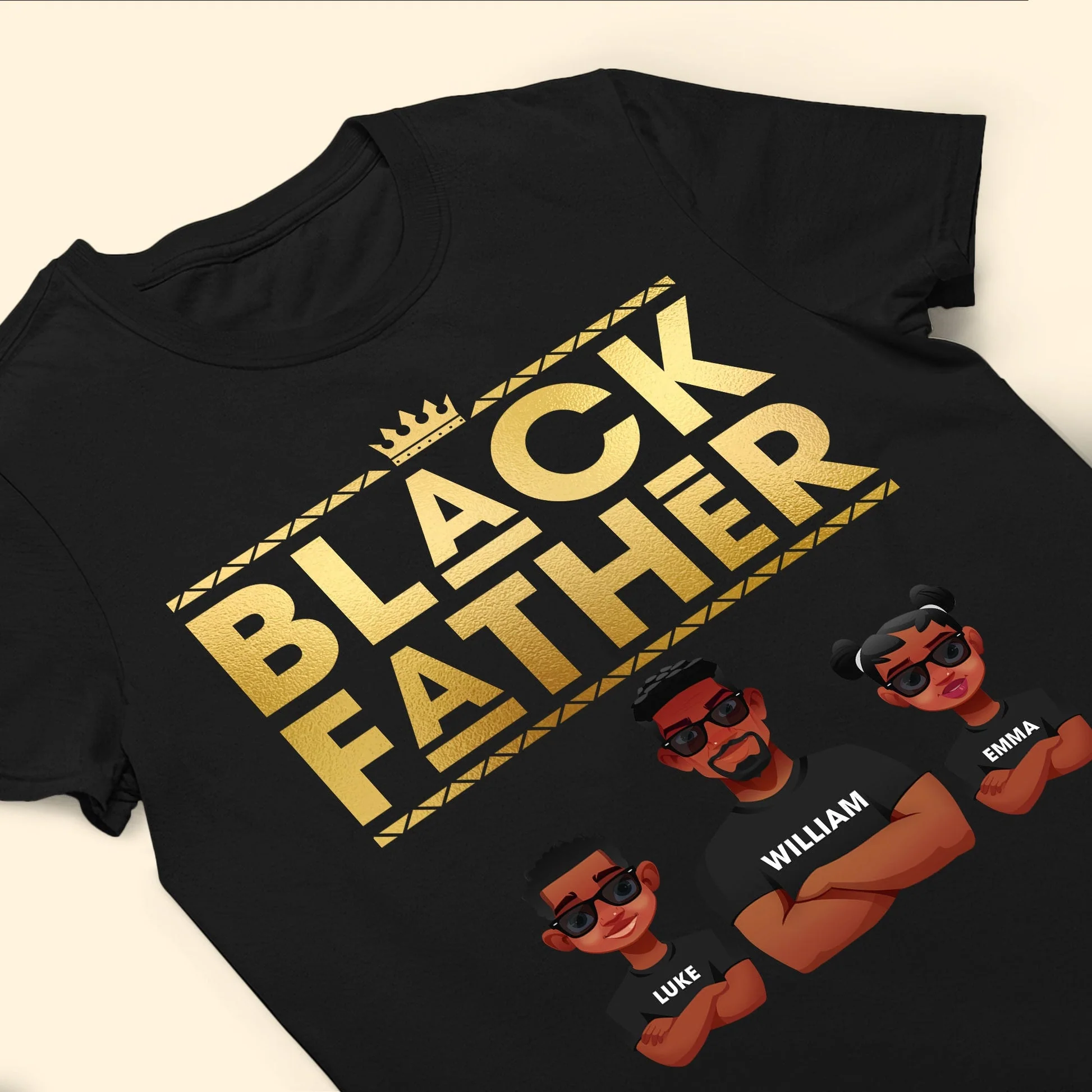 Black Father King Dope Dad - Personalized Shirt - Gift For Dad, Fathers Day, African American - CL50 NA94 - Image 4