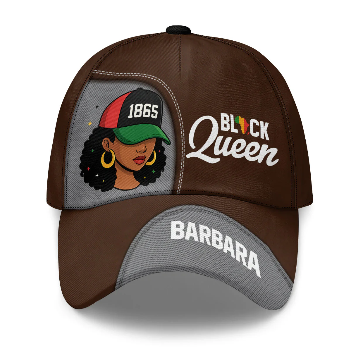 Black Juneteenth Queen - Personalized Classic Cap - Juneteenth, Black Pride | YMQ - Image 2